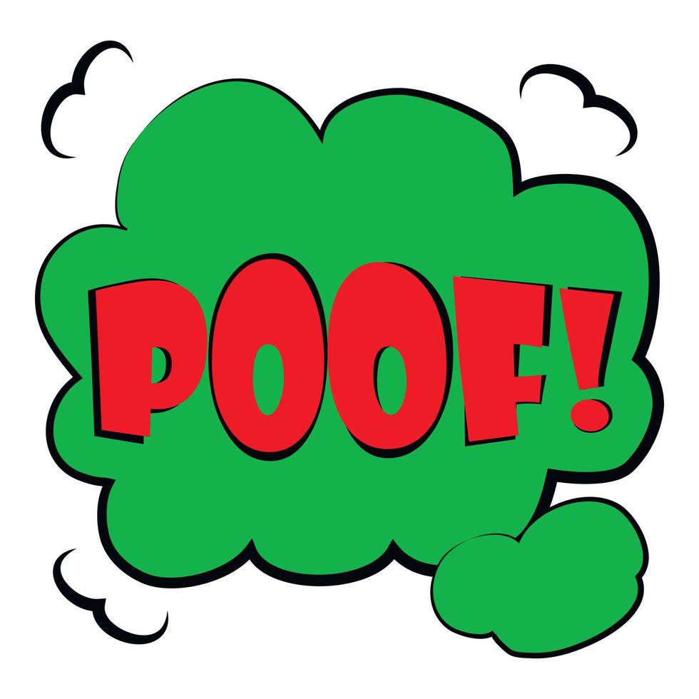 Poof sound effect icon, cartoon style 15091823 Vector Art at Vecteezy