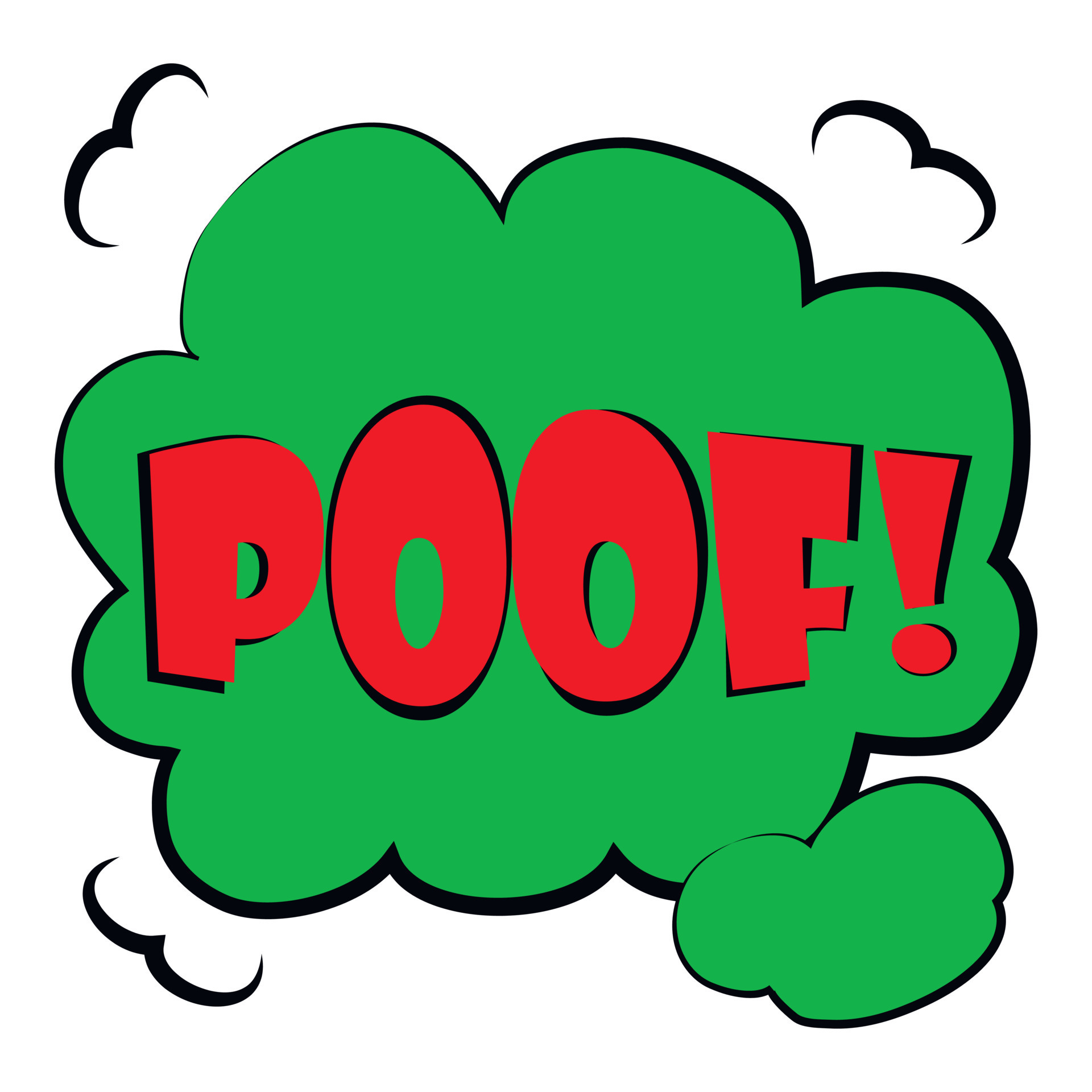 Poof sound effect icon, cartoon style 15091823 Vector Art at Vecteezy