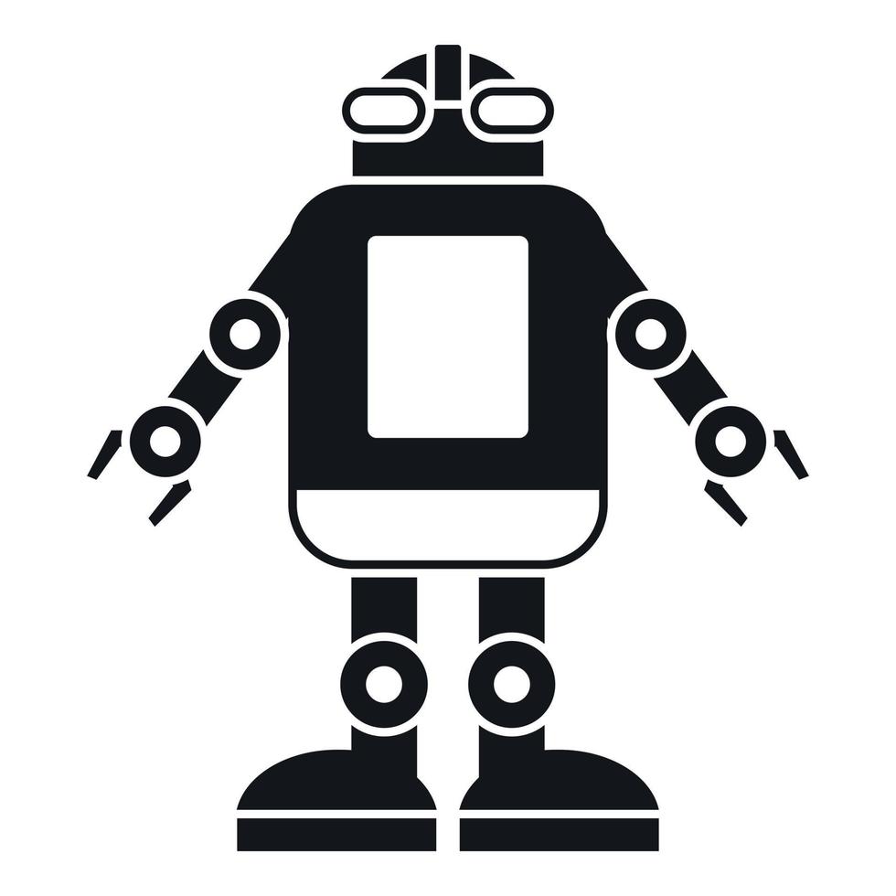 icono de robot de máquina de automatización, estilo simple vector