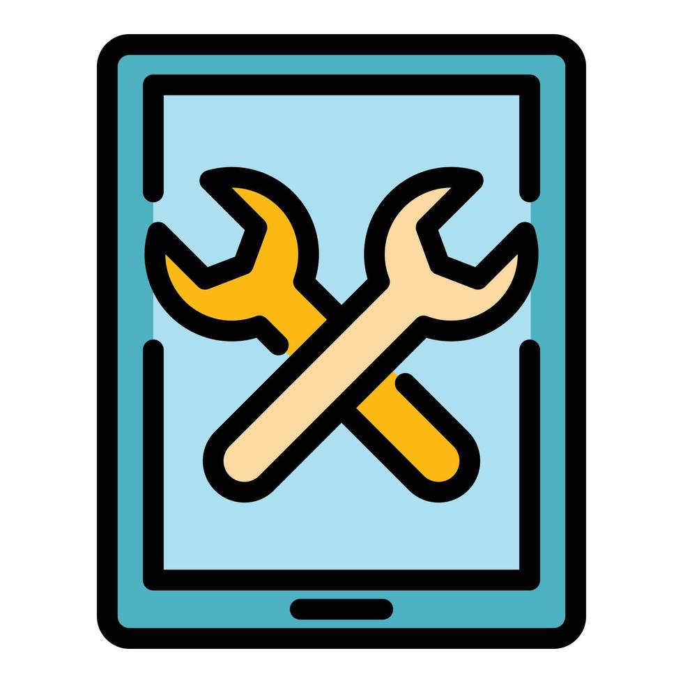 Gadget repair service icon color outline vector