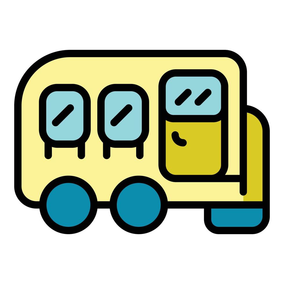 Auto camping icon color outline vector