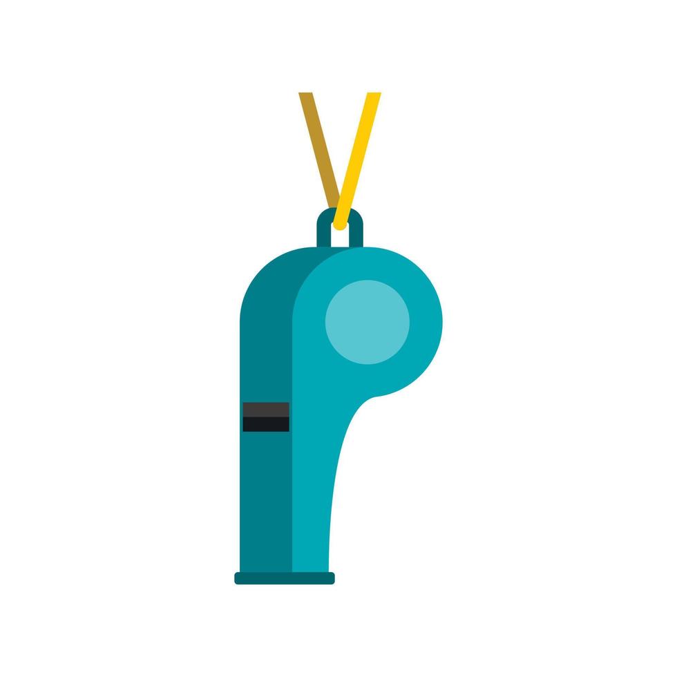Sport whistle icon, flat style vector