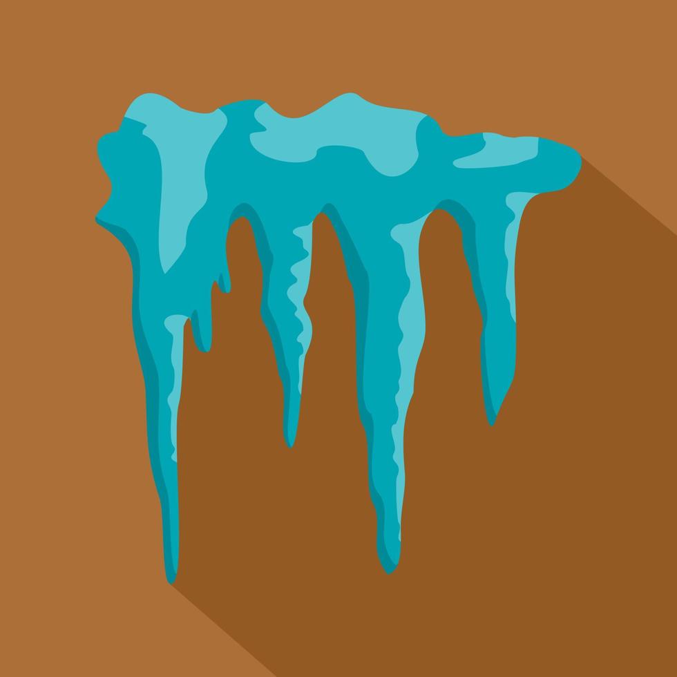 Icicles icon, flat style vector