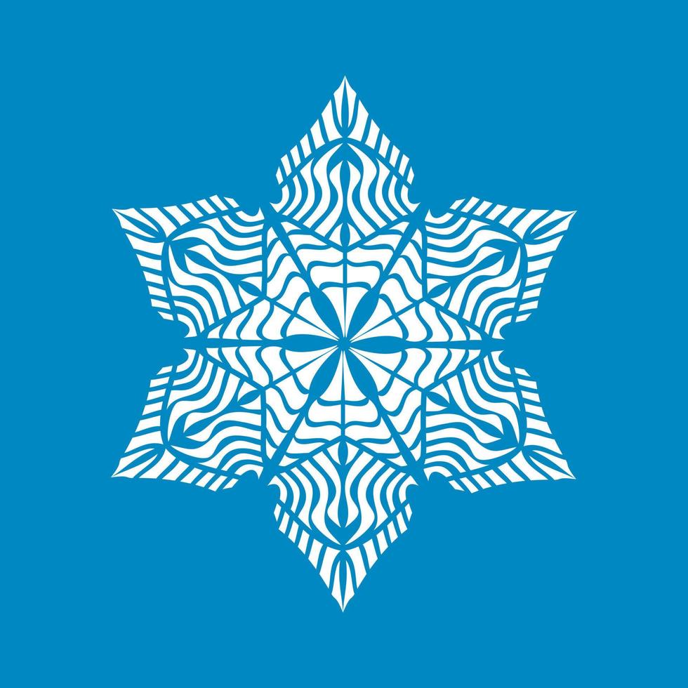 Small snowflake icon, simple style vector