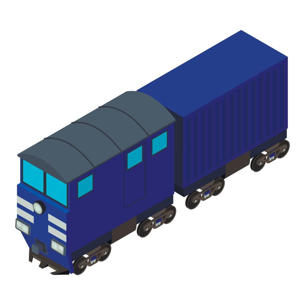 Train icon, isometric style vector