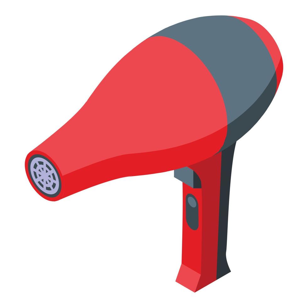 Home hair dryer icon isometric vector. Blow dry vector