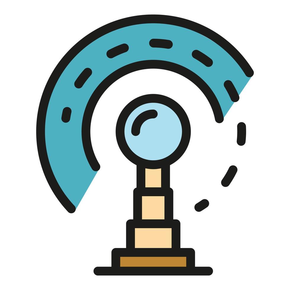 Wifi signal icon color outline vector