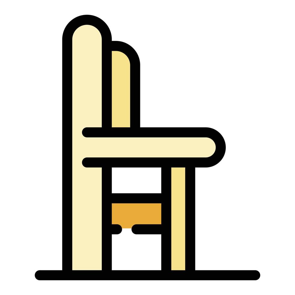 Feeding chair icon color outline vector