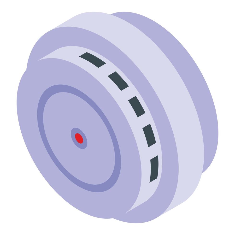Smoke detector system icon isometric vector. Fire alarm vector