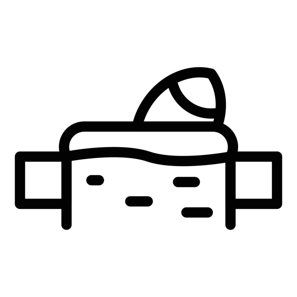 Winter lake hole icon outline vector. Ice fishing vector