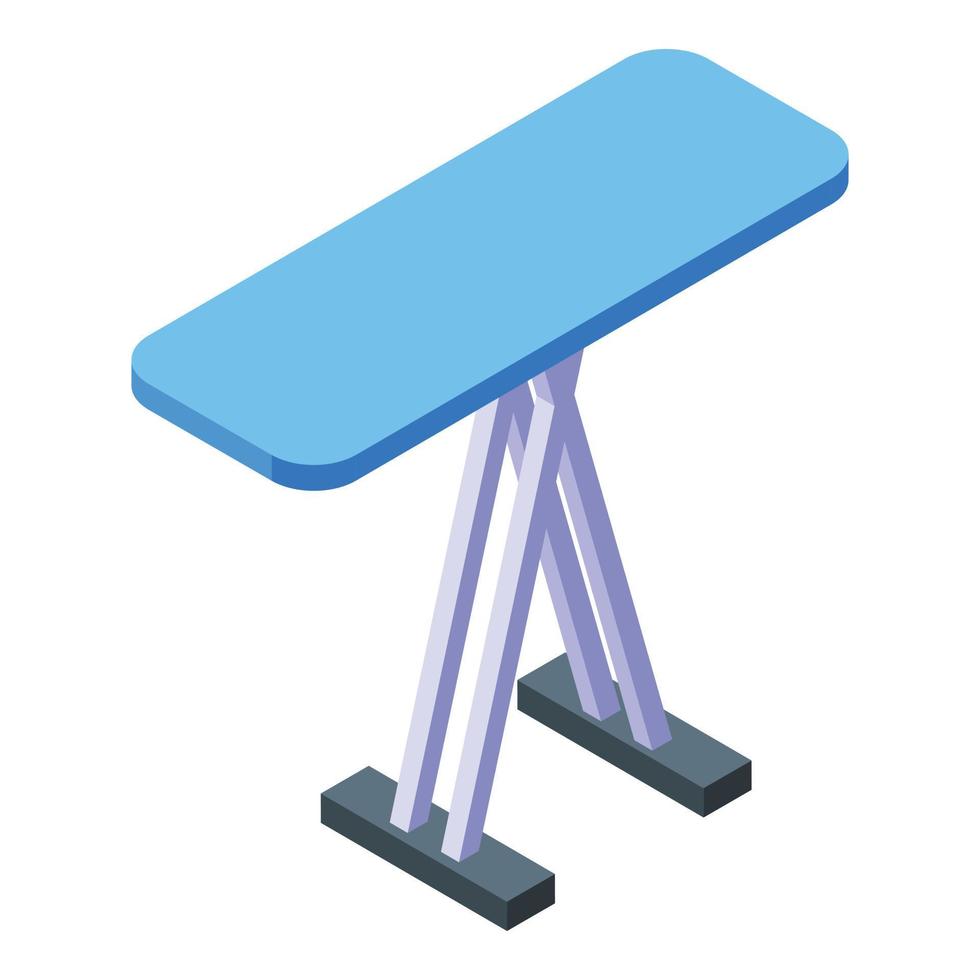 Small ironing board icon isometric vector. Iron room vector