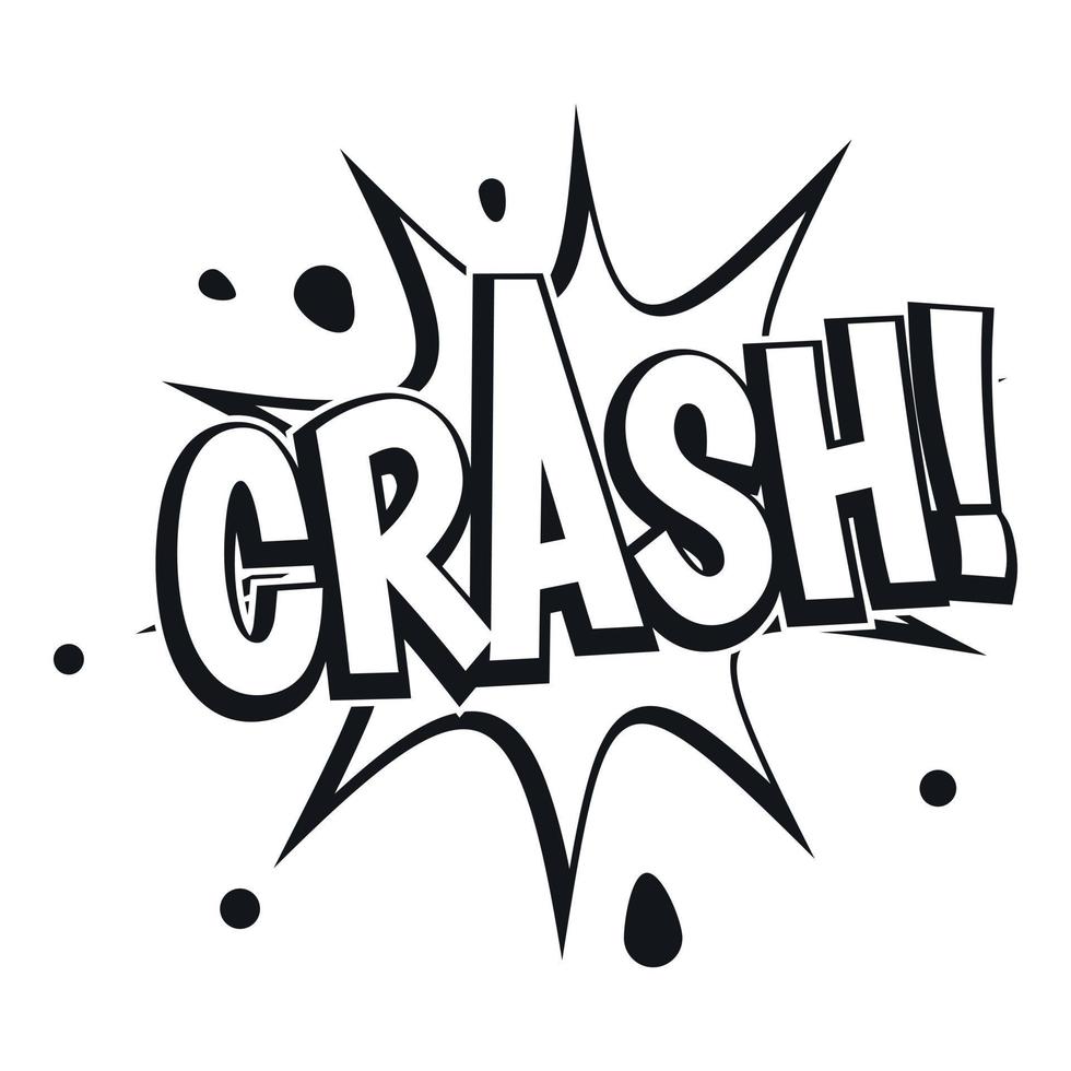 Crash explosion icon, simple style vector