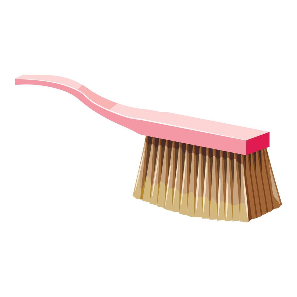 Brush for cleaning icon, cartoon style vector