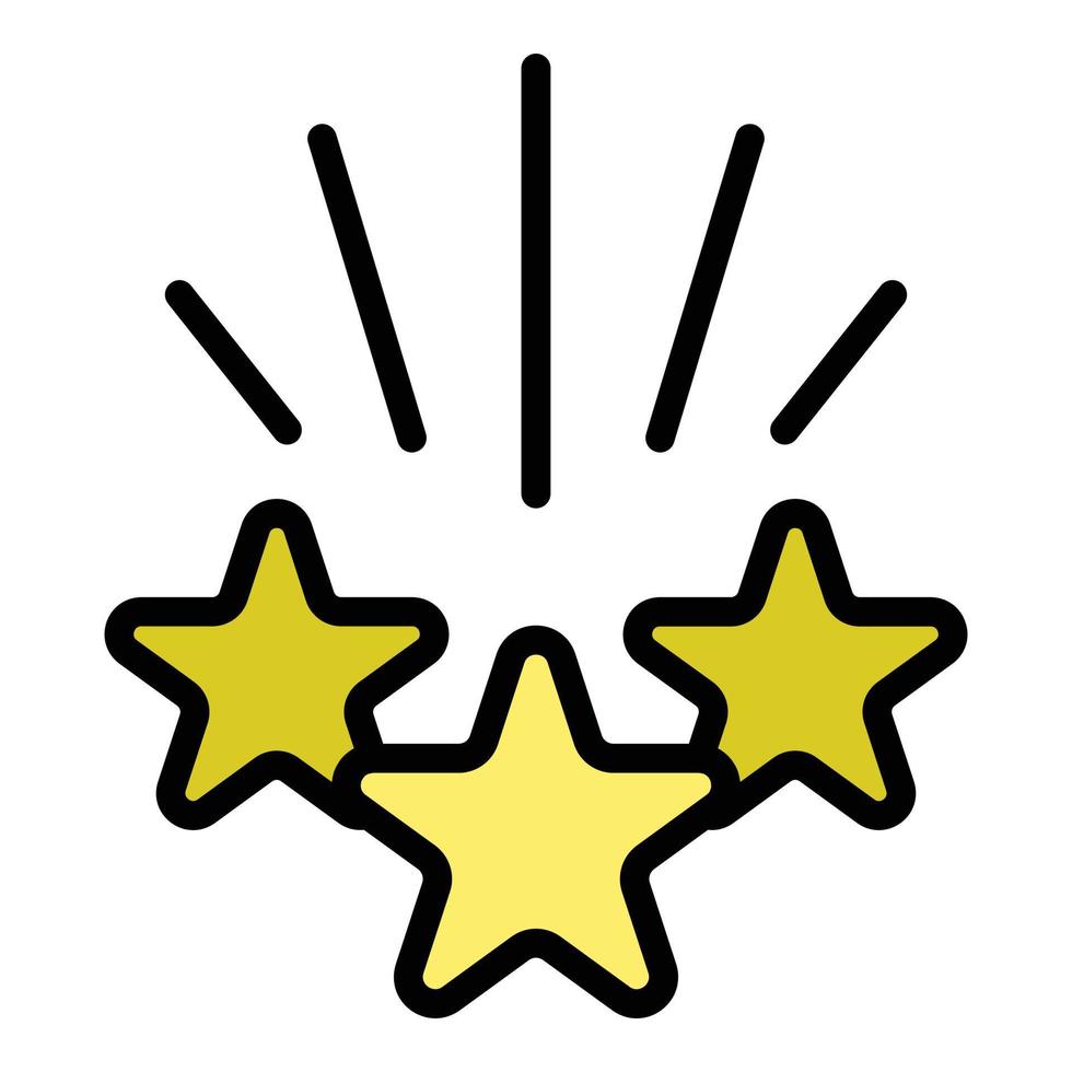 Bonus shop stars icon color outline vector