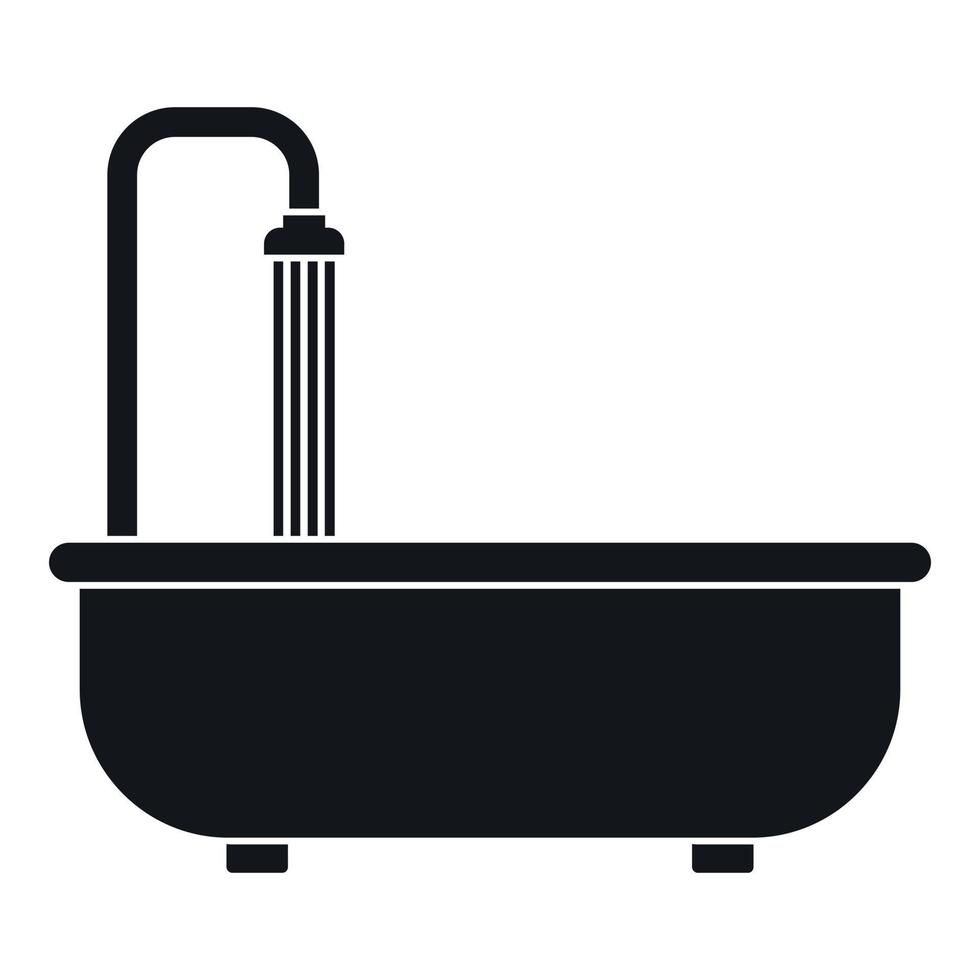icono de baño, estilo simple vector