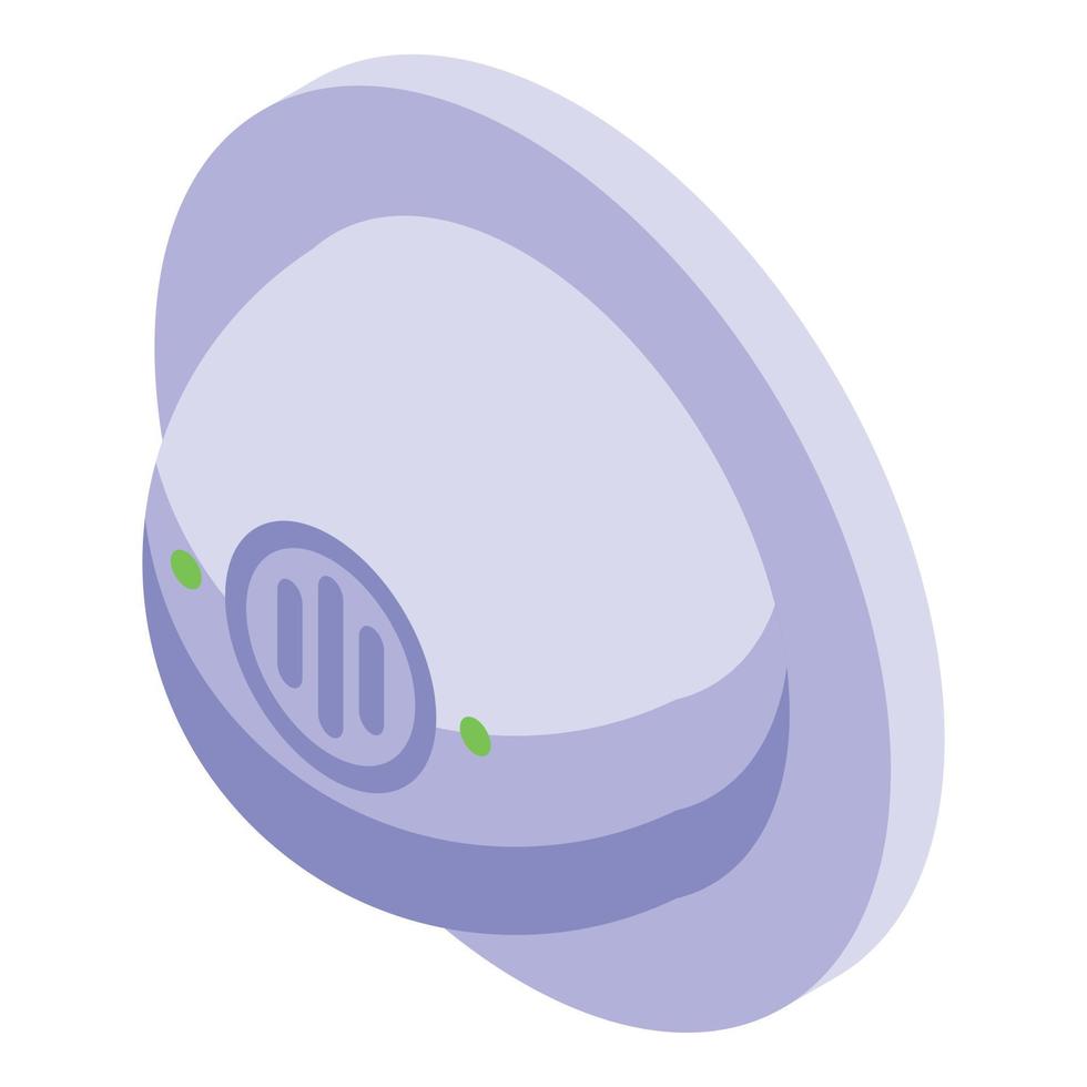 Smoke detector flame icon isometric vector. Fire alarm vector
