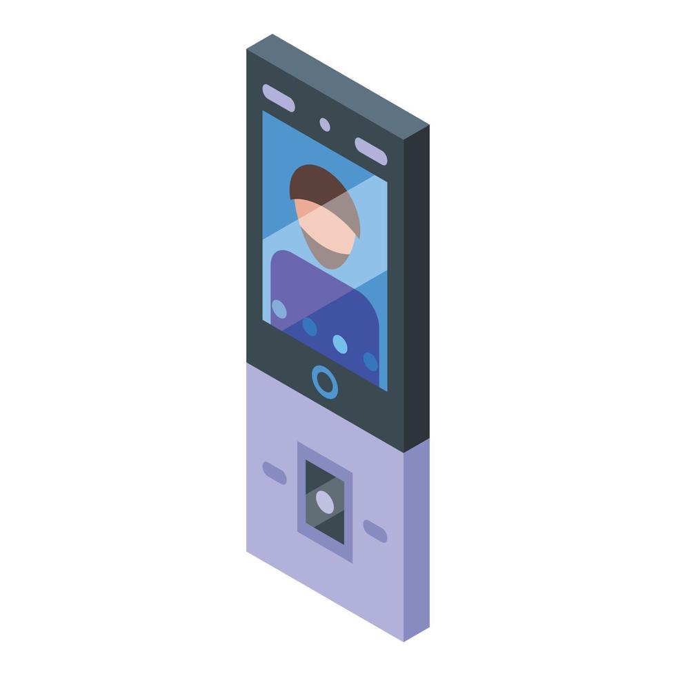 Security intercom icon isometric vector. Video door vector