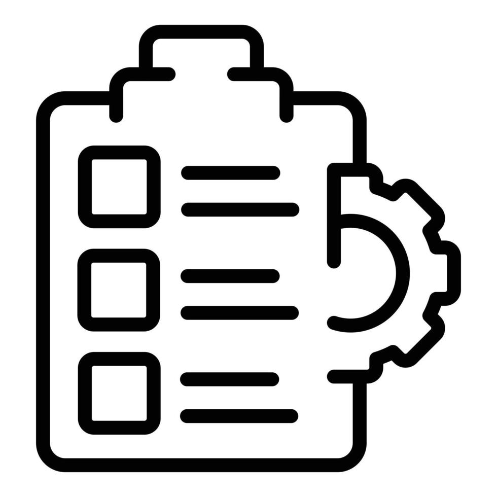 Support clipboard icon outline vector. Customer chat vector