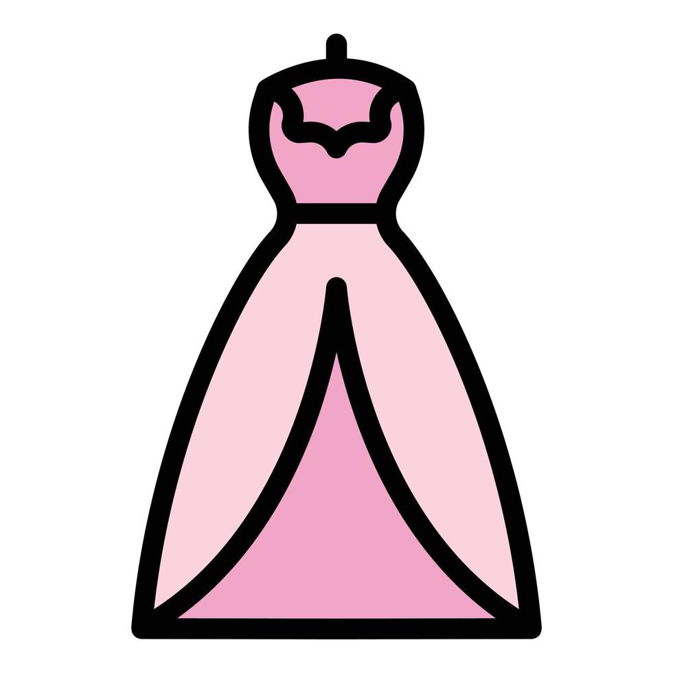 Event marriage dress icon color outline vector