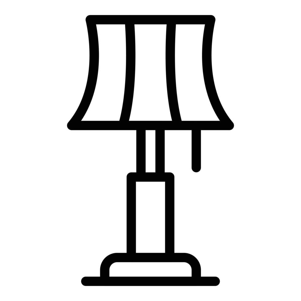 vector de contorno de icono de lámpara de casa. stand en casa