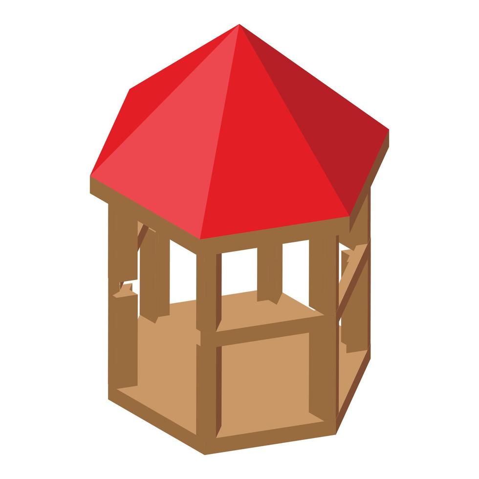 Camp gazebo icon isometric vector. Camping tent vector