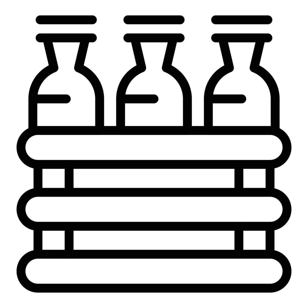 Wine bottle box icon outline vector. Drink party vector