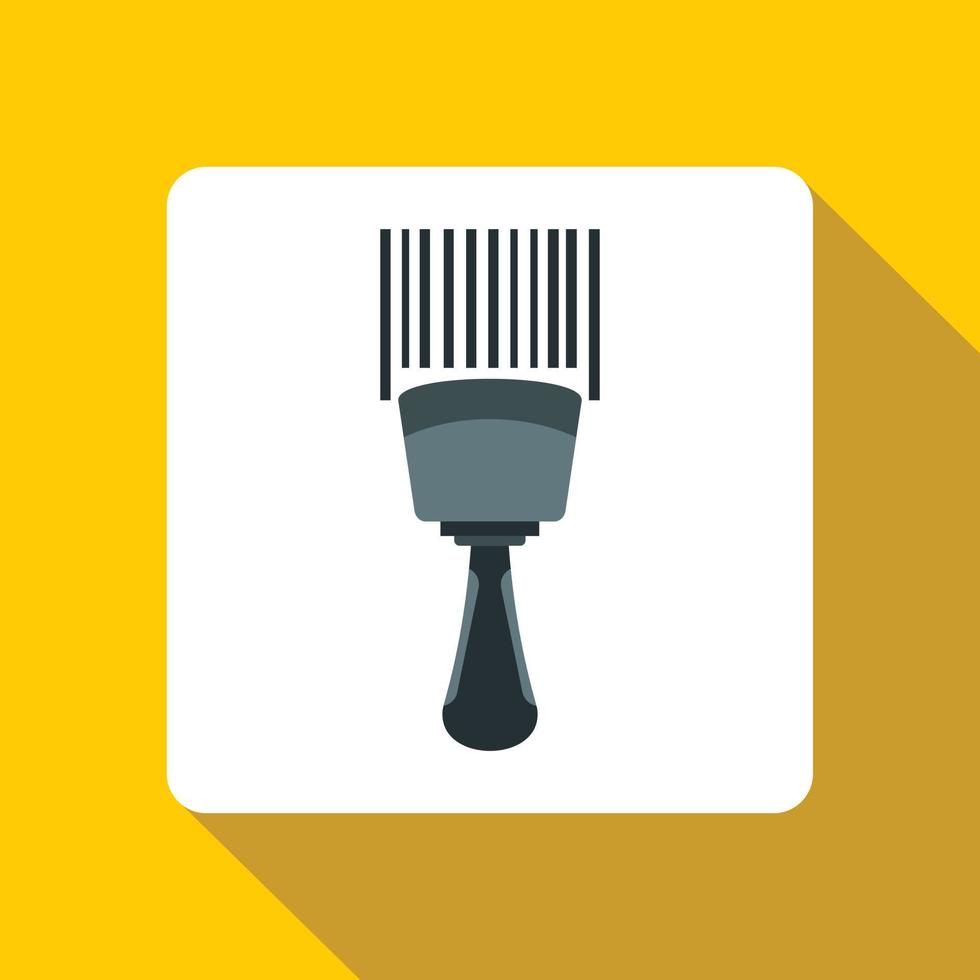 Bar code scanner icon, flat style vector