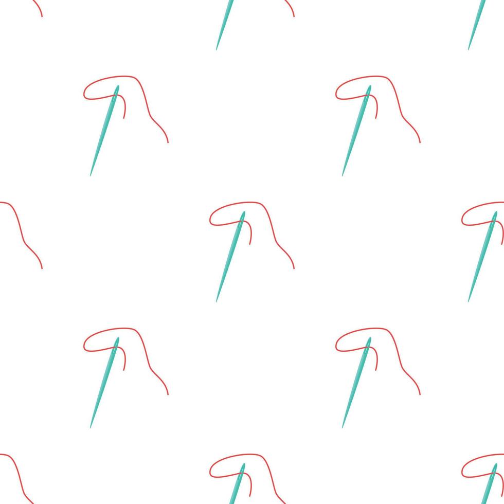 Needle and thread pattern seamless vector