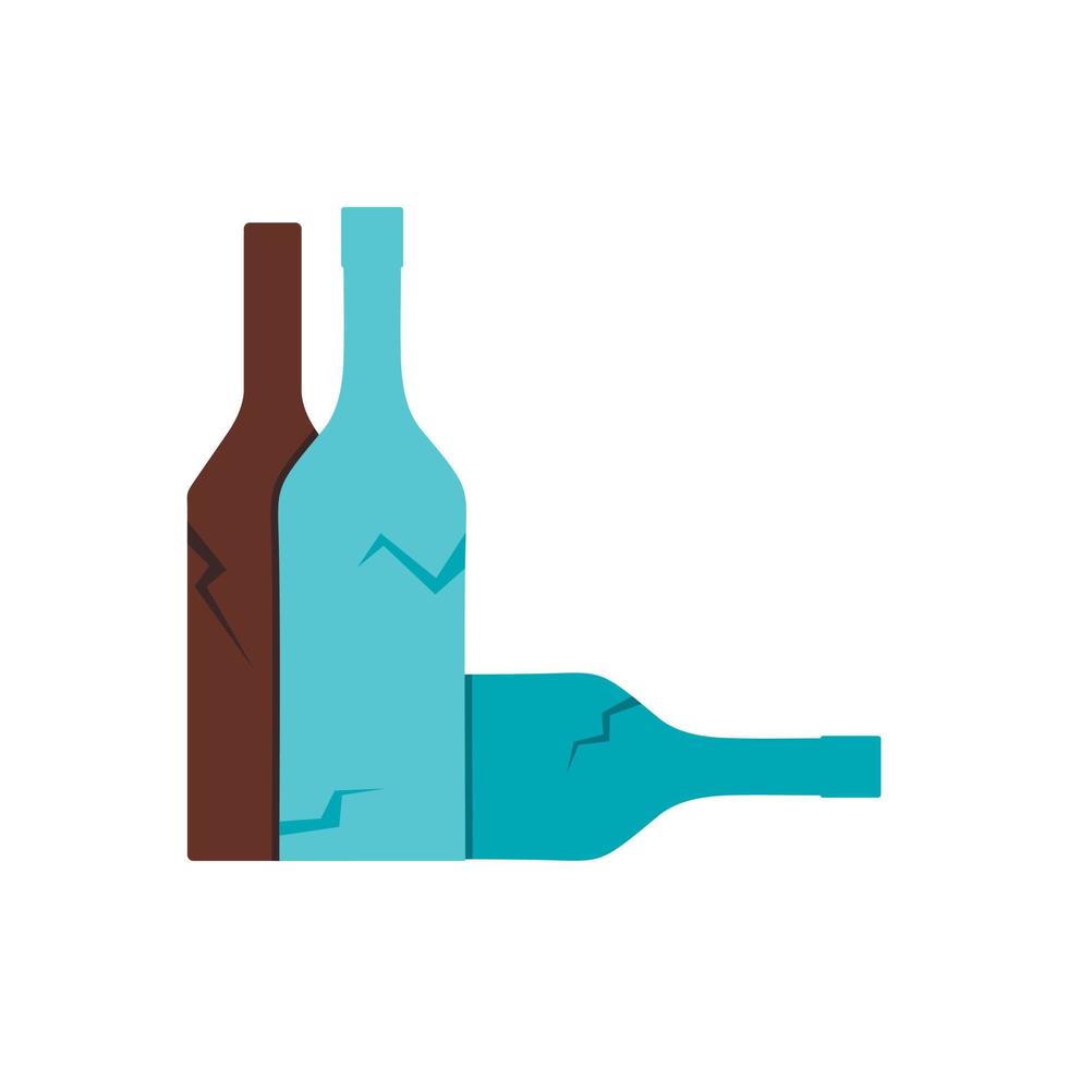 icono de botellas, estilo plano vector