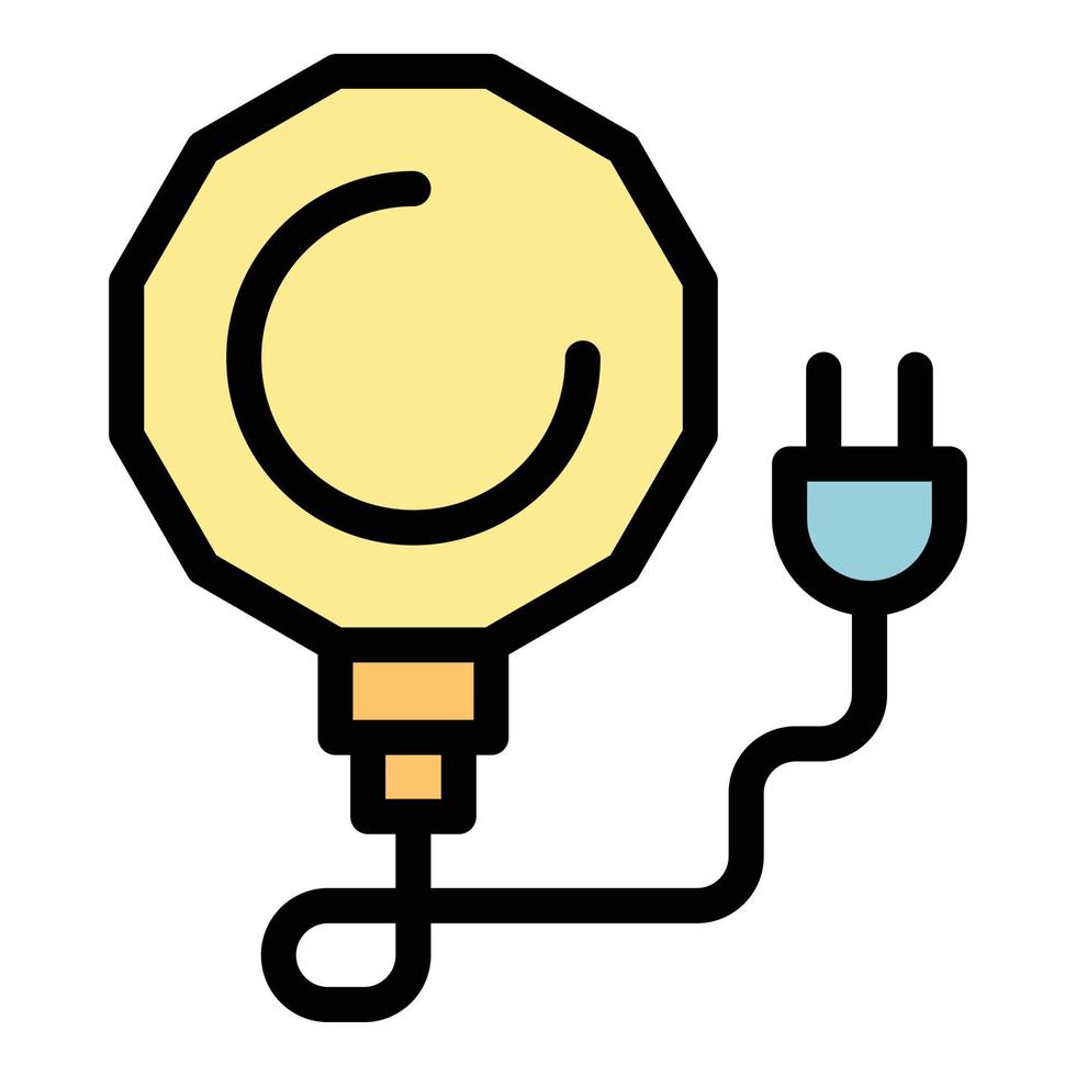 Solar energy icon color outline vector