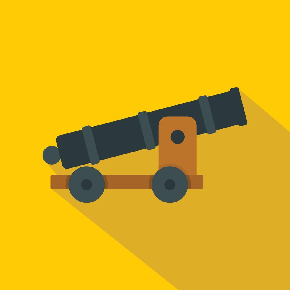 Cannon icon, flat style vector