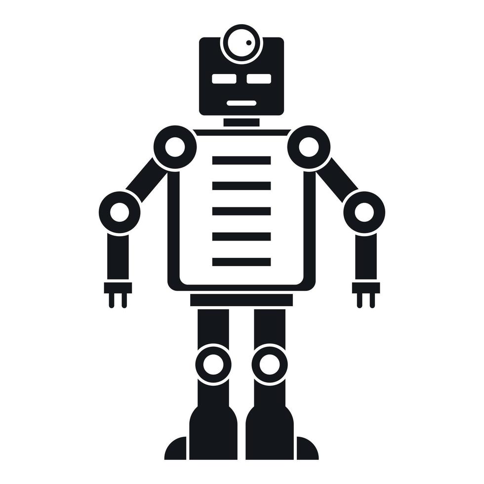 Artificial intelligence robot icon, simple style vector