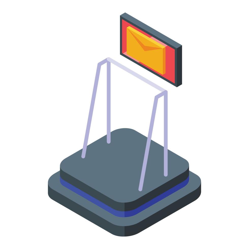 Mail vr platform icon isometric vector. Virtual reality vector