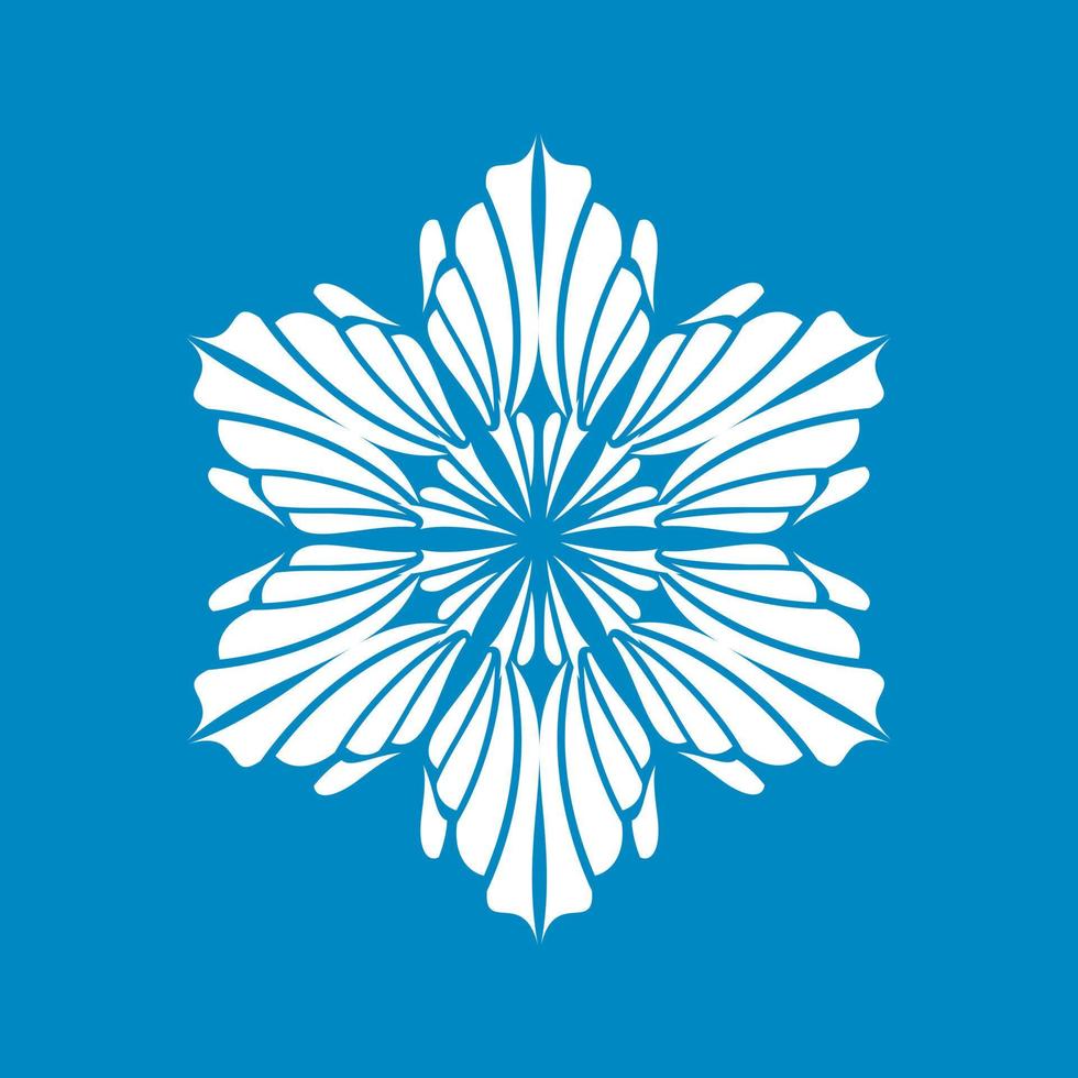 Winter snowflake icon, simple style vector