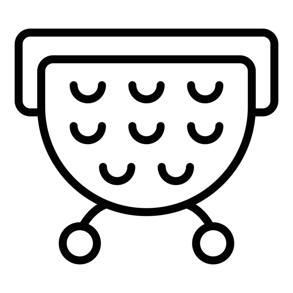 Drain accessory icon outline vector. Cooking sieve vector