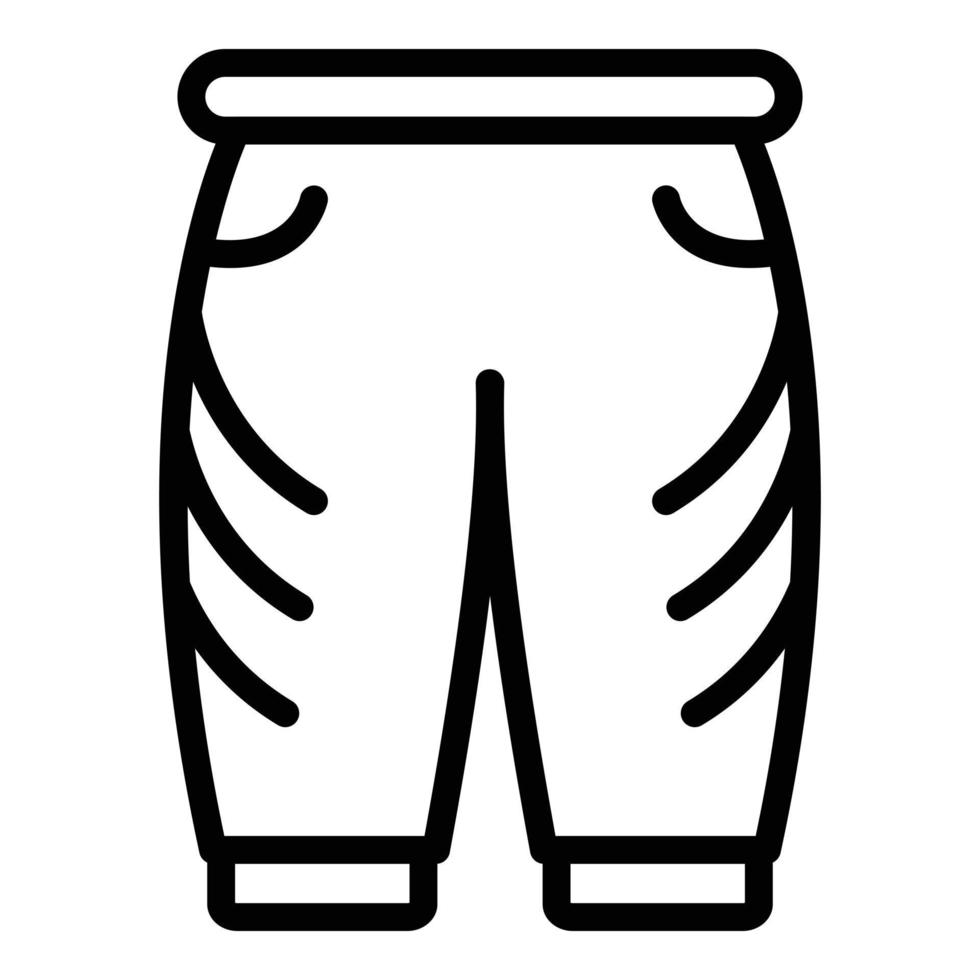 vector de contorno de icono de pantalones de entrenamiento. aptitud de la moda