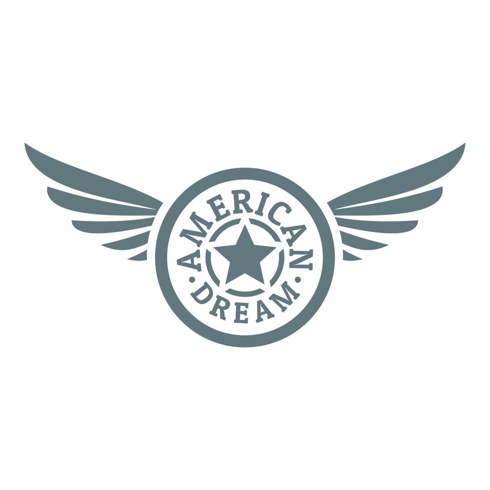 logotipo de sueño americano, estilo simple vector