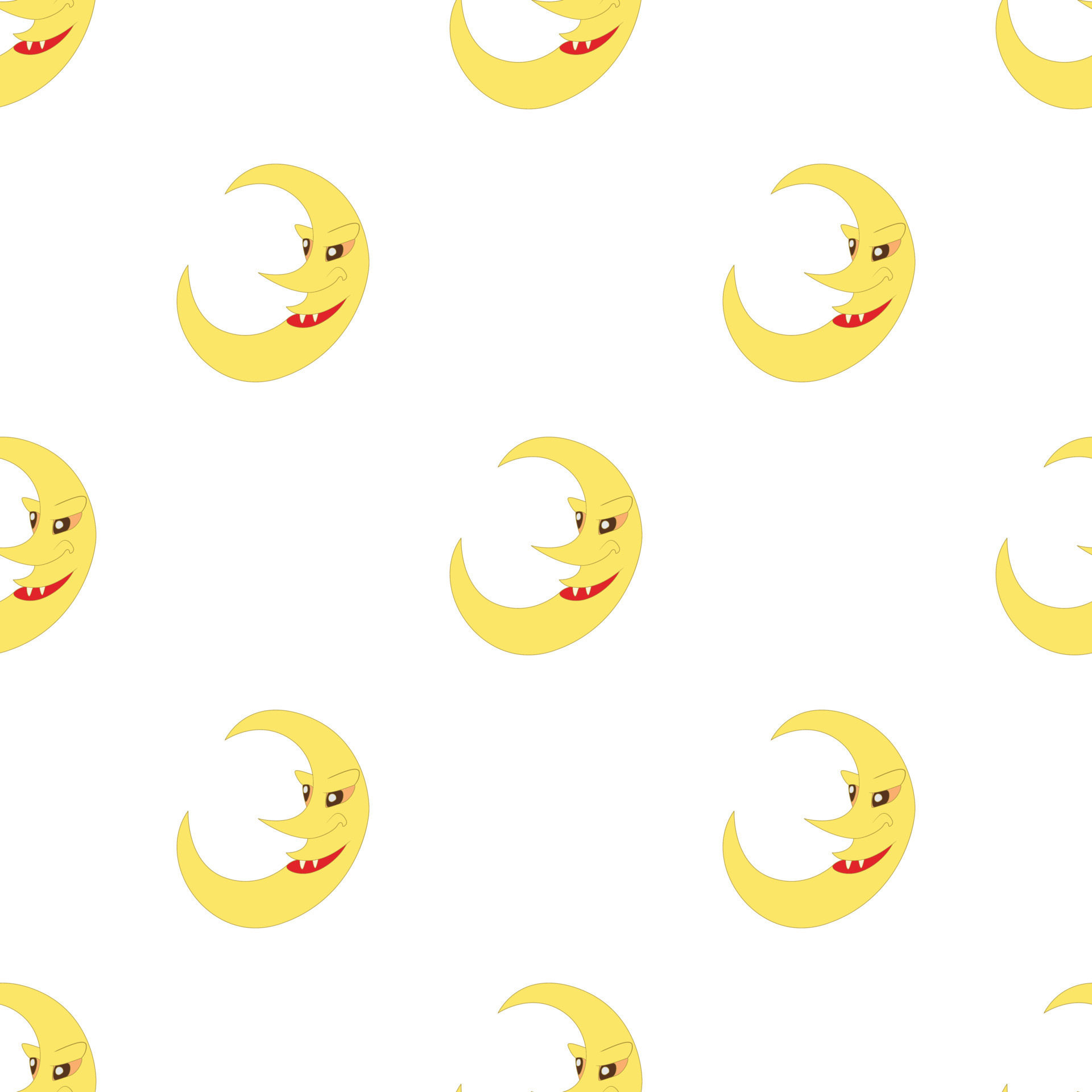 Crescent moon pattern seamless vector 15092523 Vector Art at Vecteezy