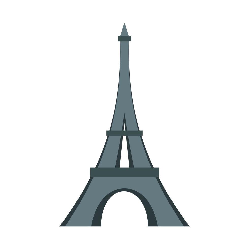 Eiffel tower icon, flat style vector