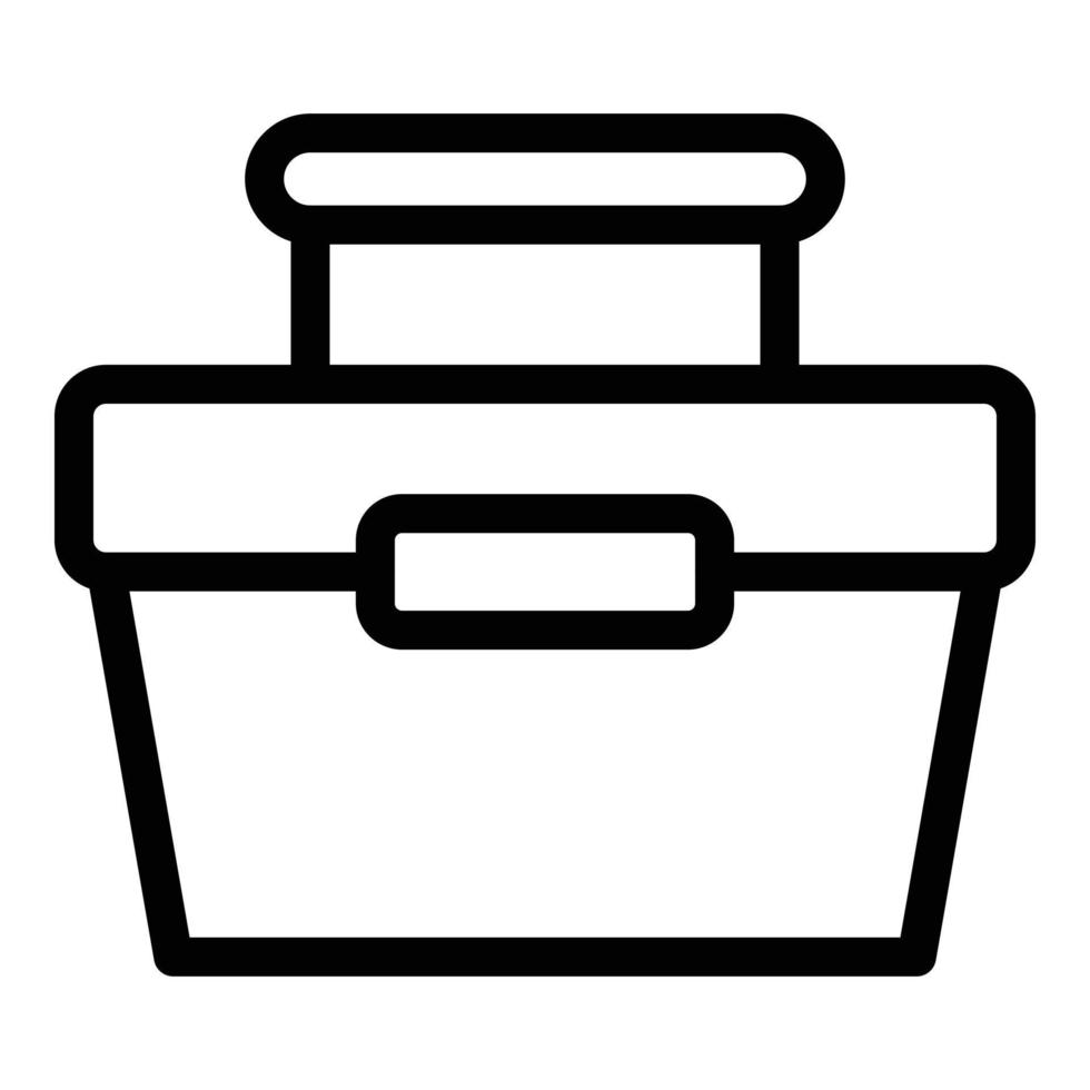 vector de contorno de icono de caja de comida. paquete de bocadillos