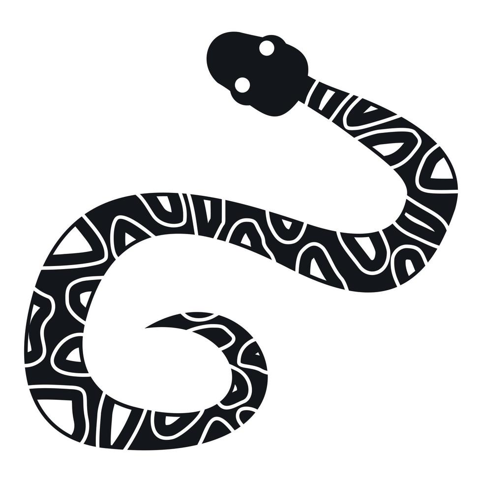 icono de serpiente, estilo simple vector