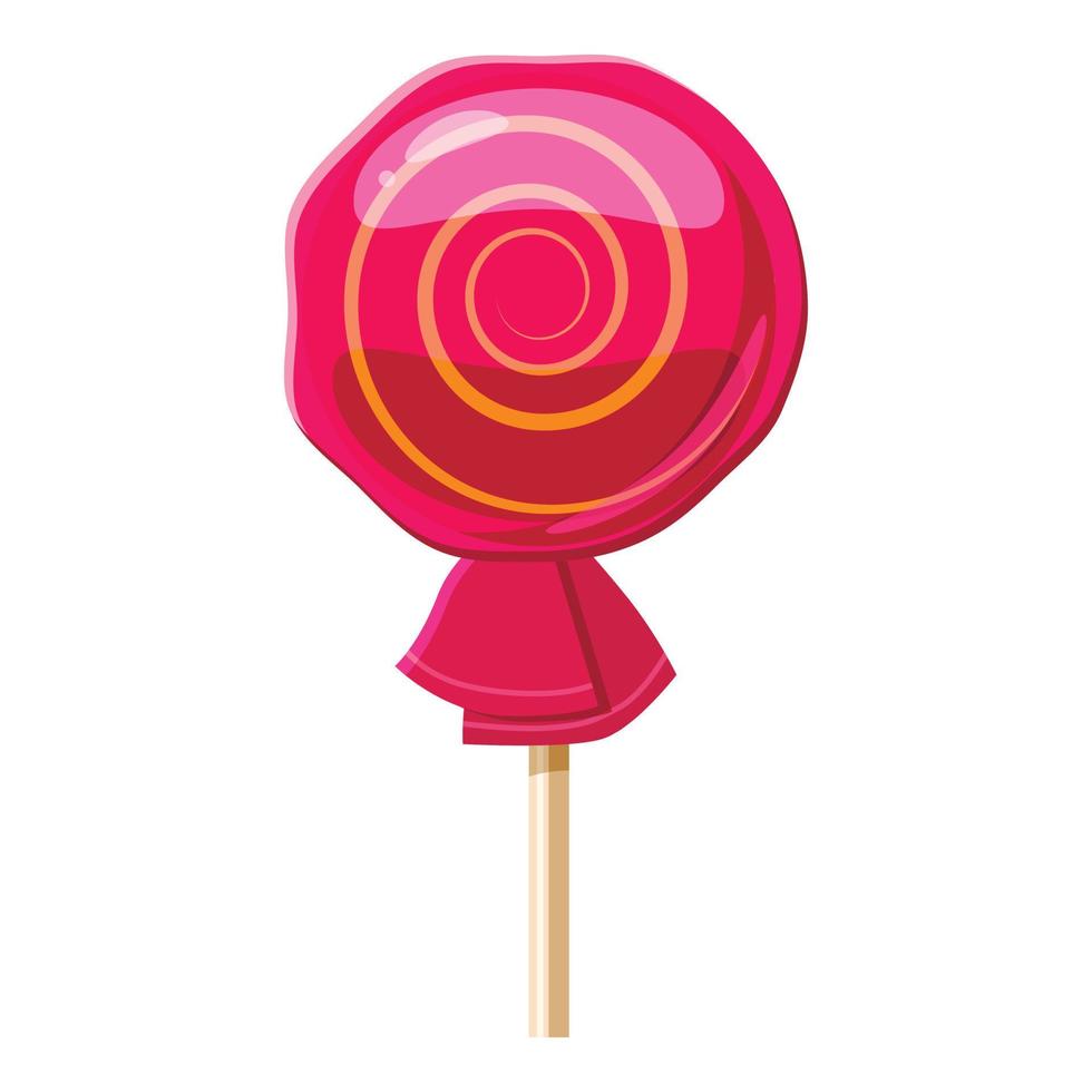 Lollipop icon, cartoon style vector