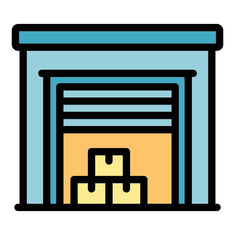 City storage icon color outline vector