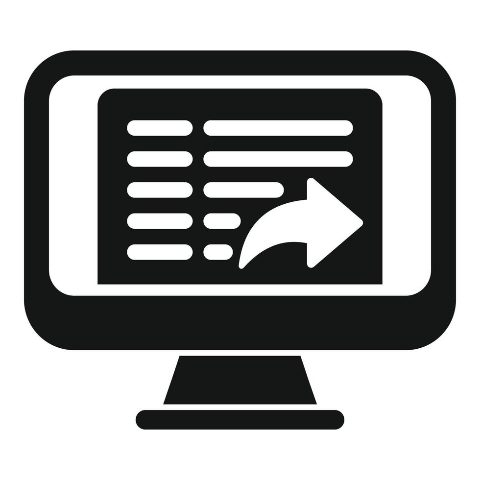 Online report icon simple vector. Graphic chart vector