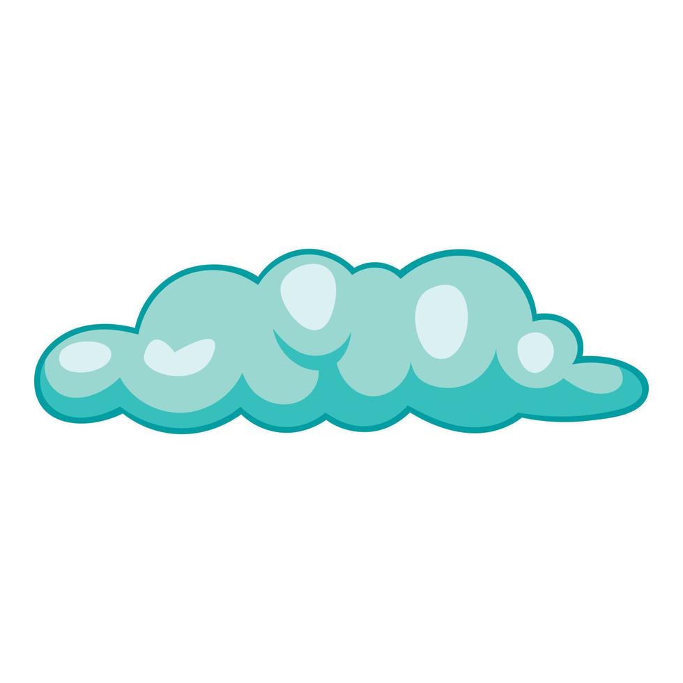 icono de nube helada, estilo de dibujos animados vector