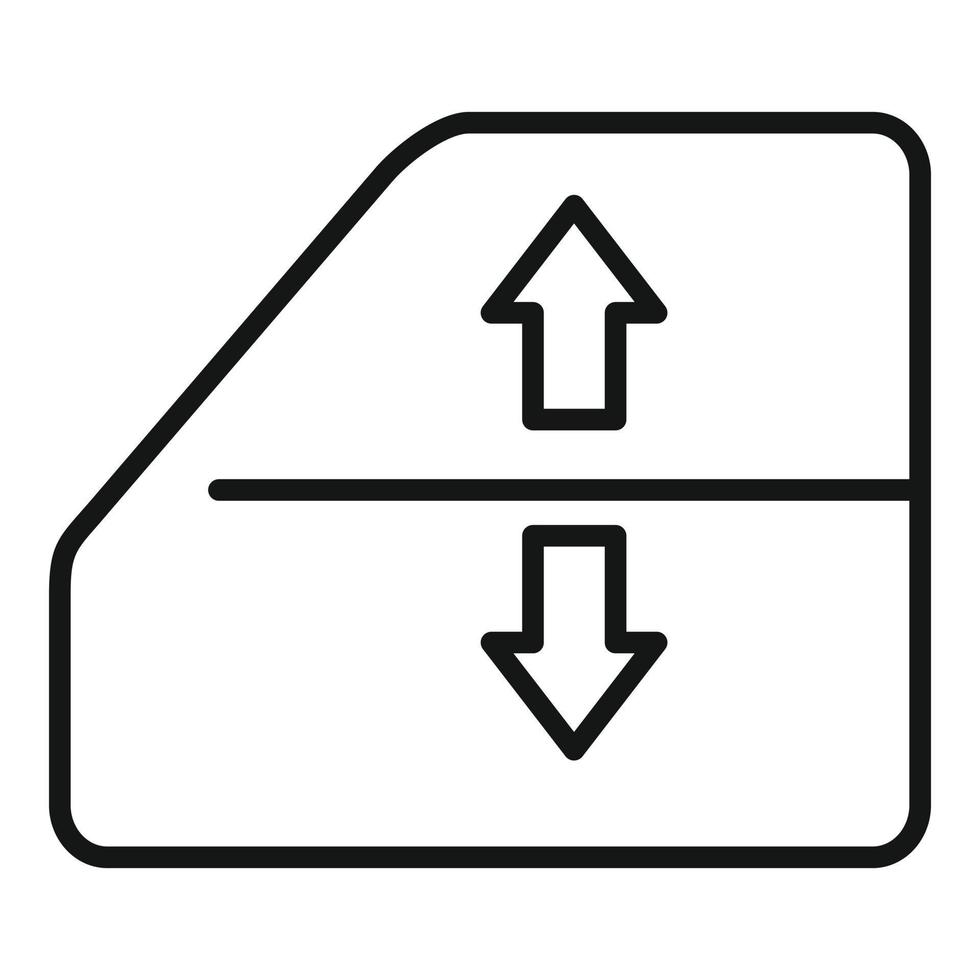 Car move window icon outline vector. Spare motor vector