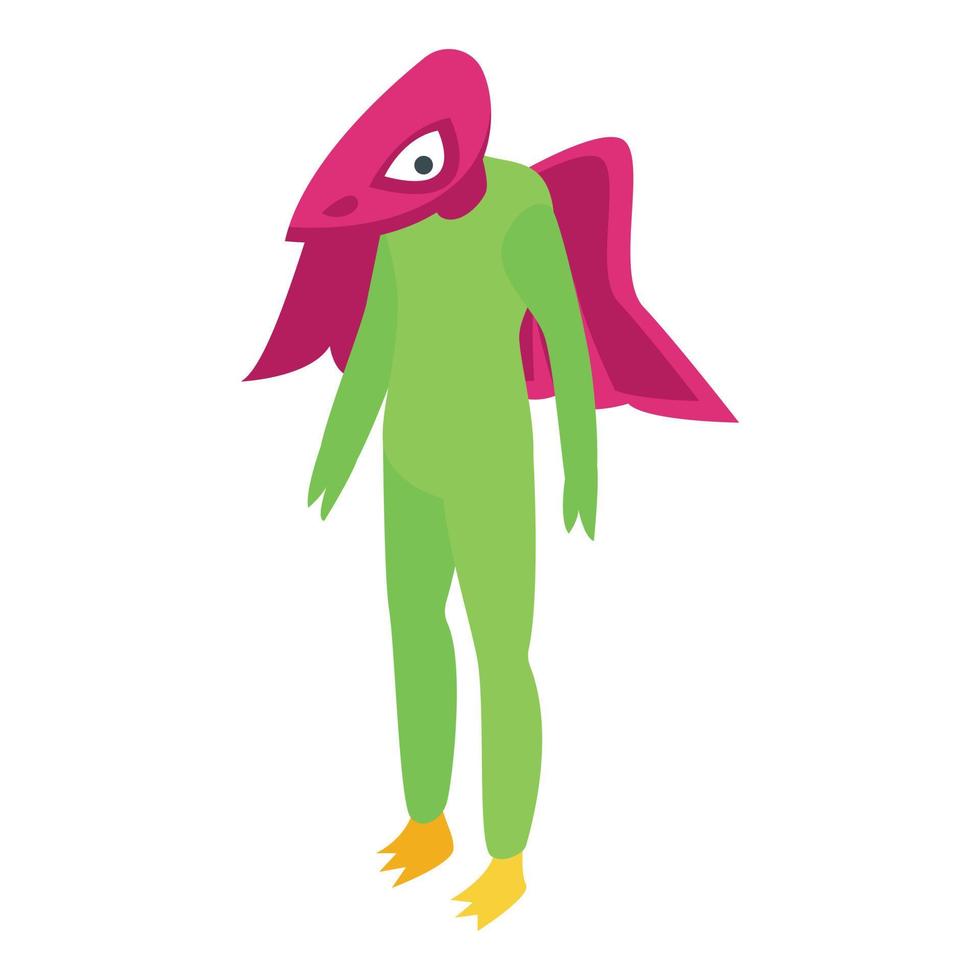 Monster icon isometric vector. Space alien vector