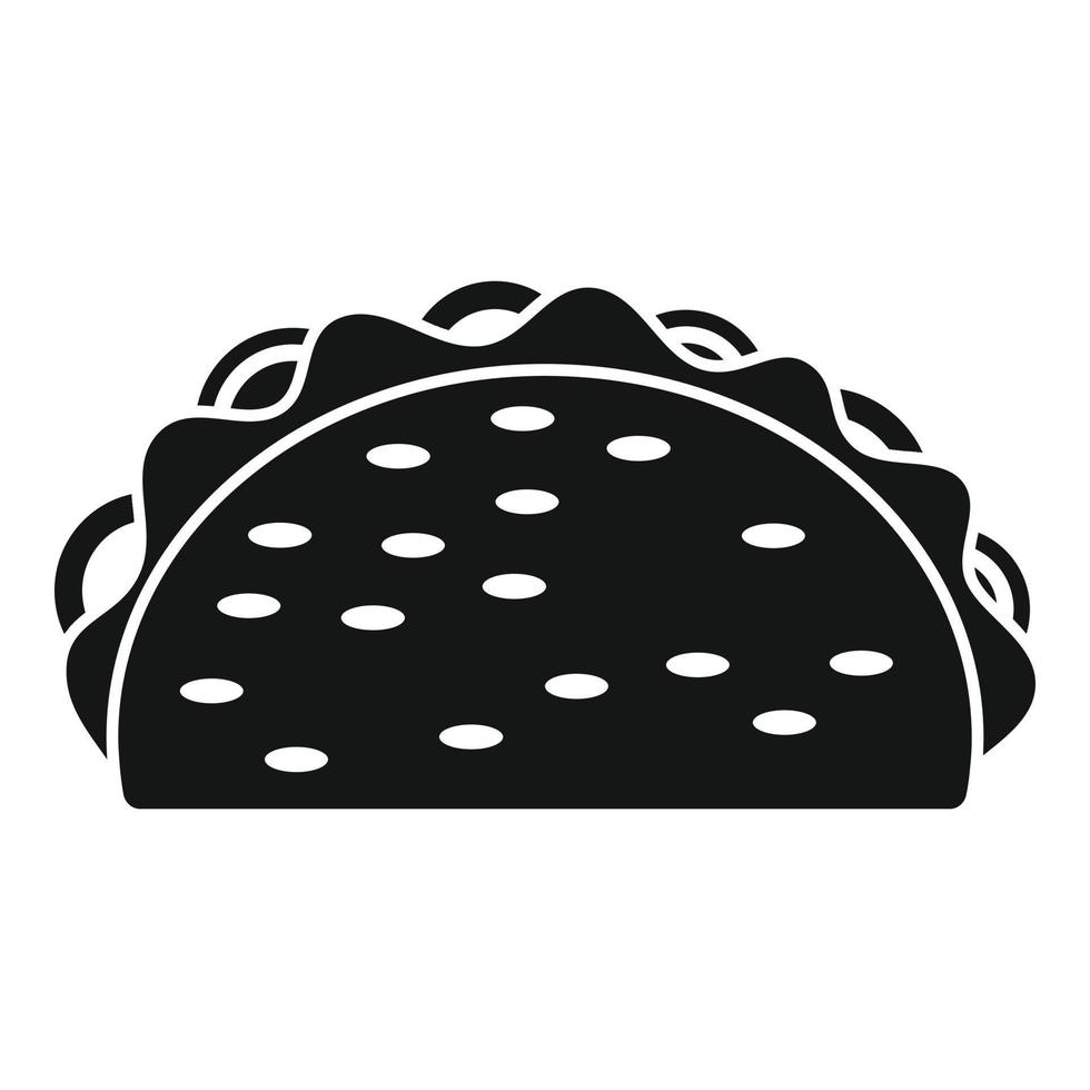 icono de taco de cena vector simple. menú de tacos