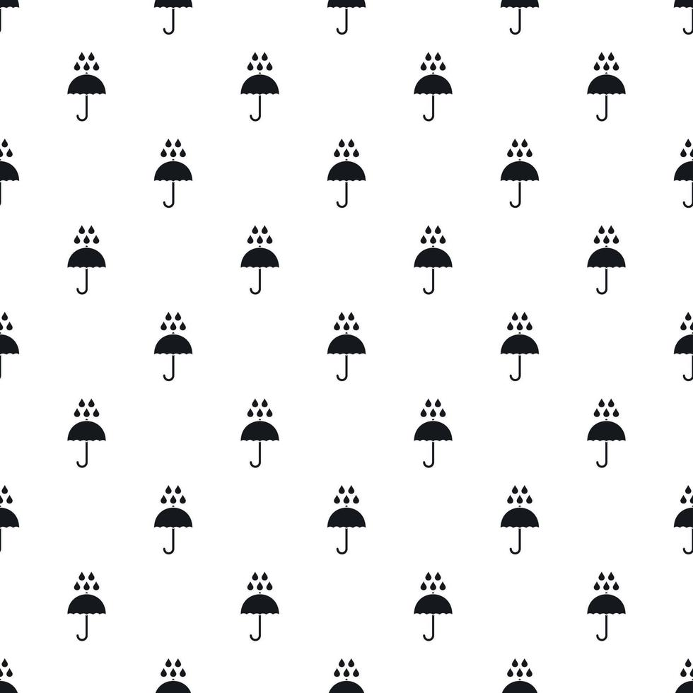 Umbrella and rain pattern, simple style vector