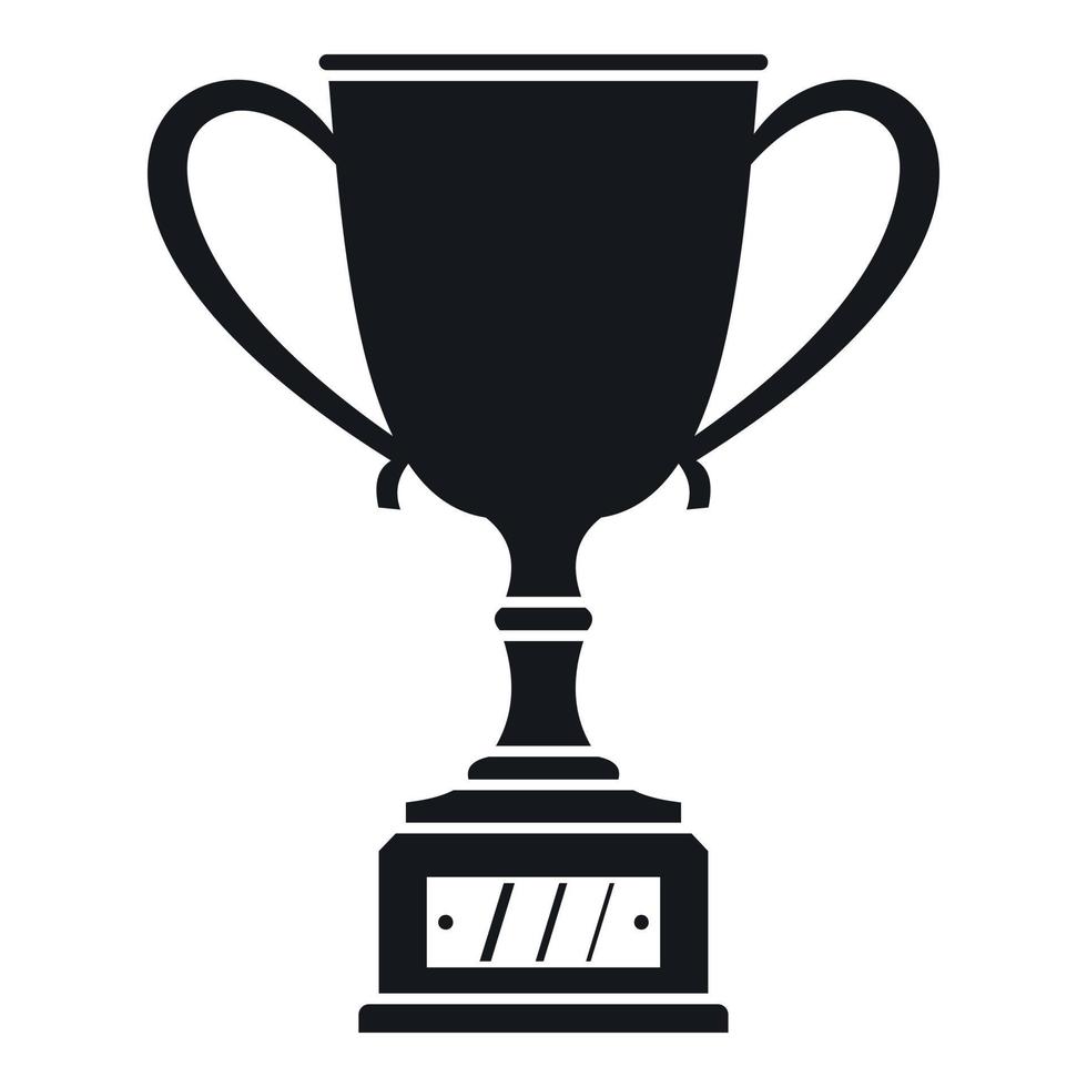 Winner cup icon, simple style vector
